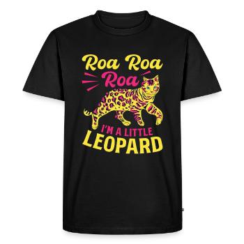 Bengal Chat Léopard Race de chat Tigre domestique - T-shirt Premium bio Homme - noir - Devant - Nico (187cm)