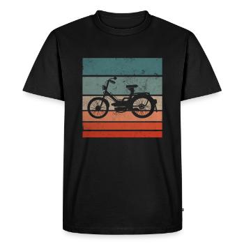 Vintage Mofa Moped Mokick Retro - T-shirt Premium bio Homme - noir - Devant - Nico (187cm)