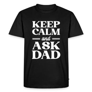 Father Paternity Family Father Dad Questions - Men's Premium Organic T-Shirt - black - Front - Nico (187cm)