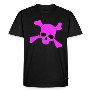 Crâne rose - T-shirt Premium bio Homme - noir - Devant - Nico (187cm)