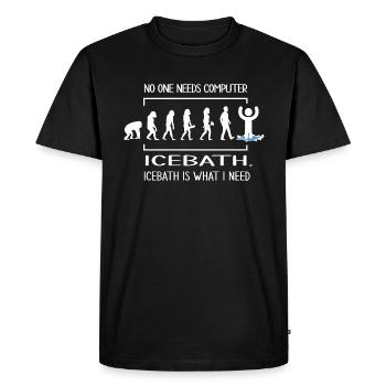 bain d’hiver bain de glace trou de glace évolution baignade - T-shirt Premium bio Homme - noir - Devant - Nico (187cm)