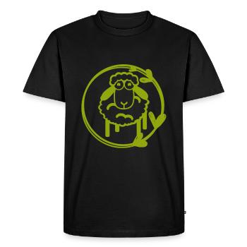 Sheep - Wool - Sheep herd - Nature - Farm - Men's Premium Organic T-Shirt - black - Front - Nico (187cm)