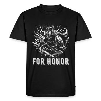 Viking Warriors for Glory and Glory Valhalla - Men's Premium Organic T-Shirt - black - Front - Nico (187cm)