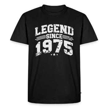 Legend Since 1975 Cadeau d’anniversaire vintage - T-shirt Premium bio Homme - noir - Devant - Nico (187cm)