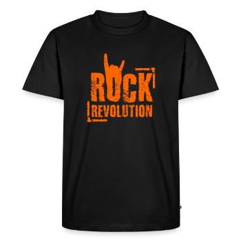 Rock - Rock Revolution - Rock Star - Musique - T-shirt Premium bio Homme - noir - Devant - Nico (187cm)