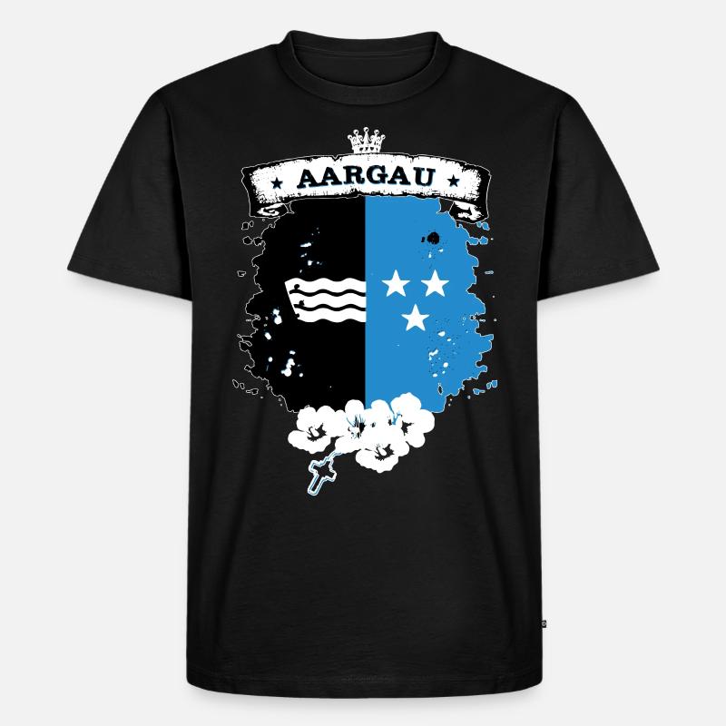 Aargau - Männer Premium Bio T-Shirt - Schwarz