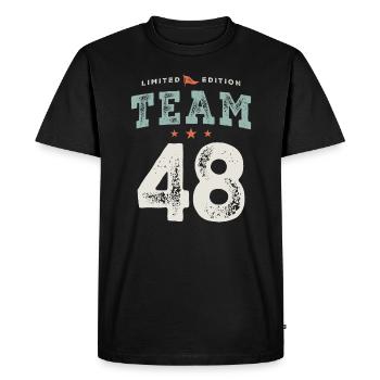 48 Birthday Funny 48 Years Old - Men's Premium Organic T-Shirt - black - Front - Nico (187cm)