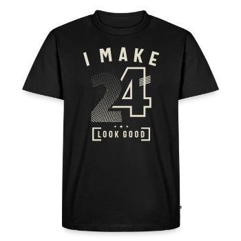 I Make 24 Birthday 24 Years Old - Men's Premium Organic T-Shirt - black - Front - Nico (187cm)