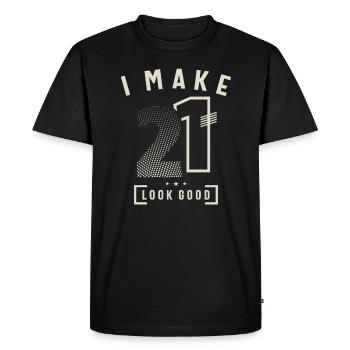 I Make 21 Birthday 21 Years Old - Men's Premium Organic T-Shirt - black - Front - Nico (187cm)