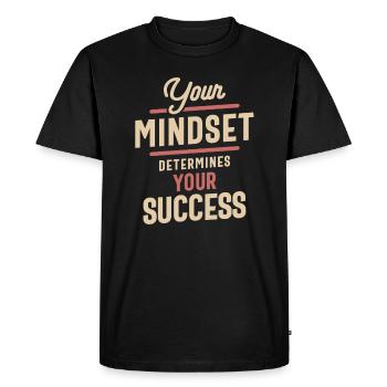 Mind Over Matter - Motivational Quote Design - Men's Premium Organic T-Shirt - black - Front - Nico (187cm)