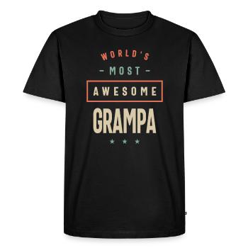 Grampa le plus impressionnant du monde - Grand-père - T-shirt Premium bio Homme - noir - Devant - Nico (187cm)