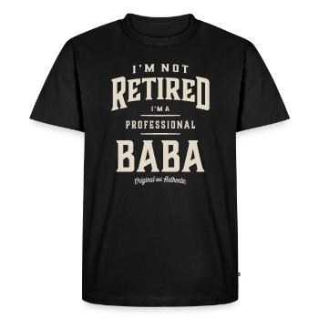 Professional Baba - Dad Grandpa Edition - Men's Premium Organic T-Shirt - black - Front - Nico (187cm)