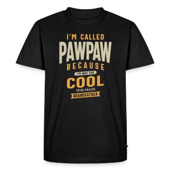 Pawpaw - Trop cool pour le statut de grand-père - T-shirt Premium bio Homme - noir - Devant - Nico (187cm)
