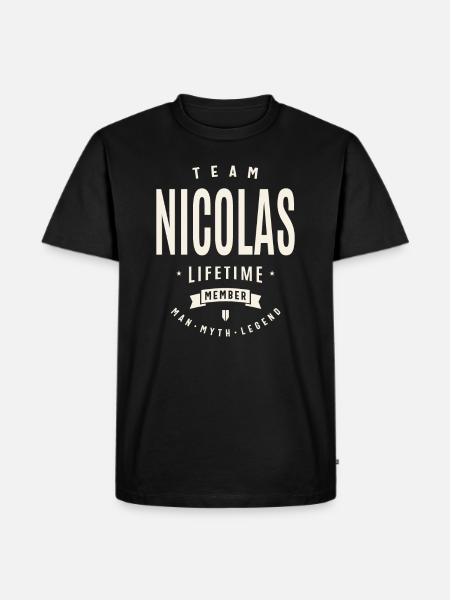 Team Nicolas Lifetime Member - Men's Premium Organic T-Shirt - black