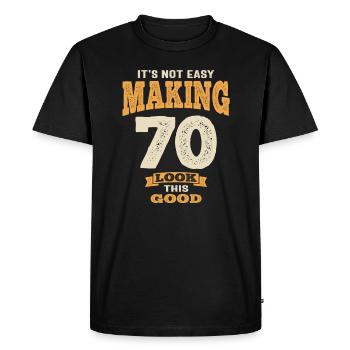 70 and Fabulous - Making 70 Look This Good! - Men's Premium Organic T-Shirt - black - Front - Nico (187cm)