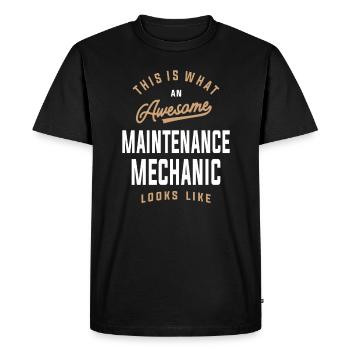 Super mécanicien d’entretien - T-shirt Premium bio Homme - noir - Devant - Nico (187cm)