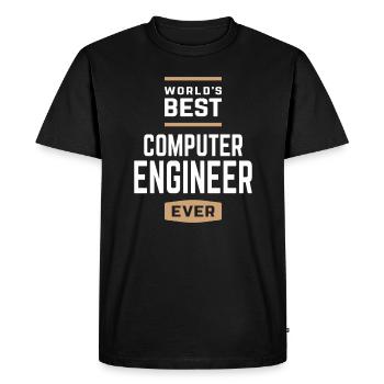 World's Best Computer Engineer Ever - Men's Premium Organic T-Shirt - black - Front - Nico (187cm)