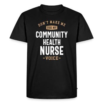 Community Health Nurse Voice - Men's Premium Organic T-Shirt - black - Front - Nico (187cm)