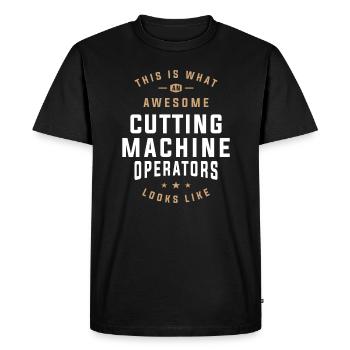 Opérateur de machine de découpe génial - T-shirt Premium bio Homme - noir - Devant - Nico (187cm)
