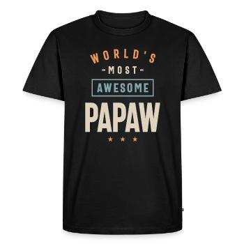 Papaye le plus génial du monde - Drôle de papa grand-père - T-shirt Premium bio Homme - noir - Devant - Nico (187cm)