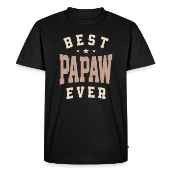 Meilleur papaw de tous les temps - Papa Grand-père - T-shirt Premium bio Homme - noir - Devant - Nico (187cm)