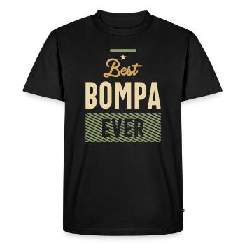 Meilleur Bompa de tous les temps - Papa et Grand-père - T-shirt Premium bio Homme - noir - Devant - Nico (187cm)
