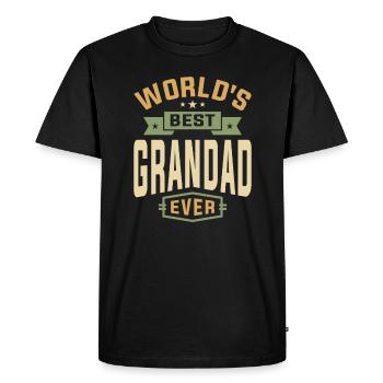 Le meilleur grand-père du monde - Grand-père adoré - T-shirt Premium bio Homme - noir - Devant - Nico (187cm)
