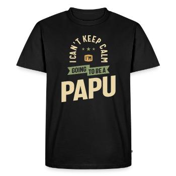 Je ne peux pas rester calme - le futur mode Papu est activé! - T-shirt Premium bio Homme - noir - Devant - Nico (187cm)