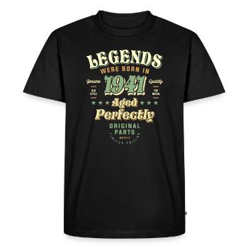 Légendes depuis 1941 82e anniversaire - T-shirt Premium bio Homme - noir - Devant - Nico (187cm)