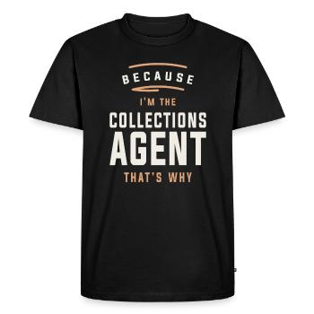 Collections Agent - Resilient Resolve - Men's Premium Organic T-Shirt - black - Front - Nico (187cm)