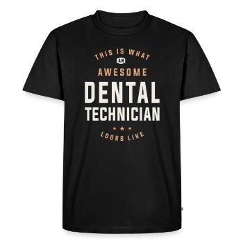 Awesome Dental Technician - Proud Smile Maker - Men's Premium Organic T-Shirt - black - Front - Nico (187cm)