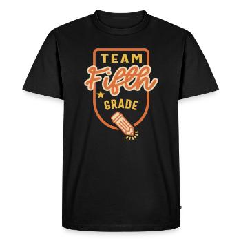 Team Fifth Grade Teacher Student Back to School - Men's Premium Organic T-Shirt - black - Front - Nico (187cm)