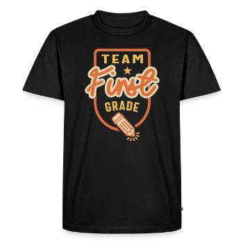 Team First Grade Teacher Student Back to School - Men's Premium Organic T-Shirt - black - Front - Nico (187cm)