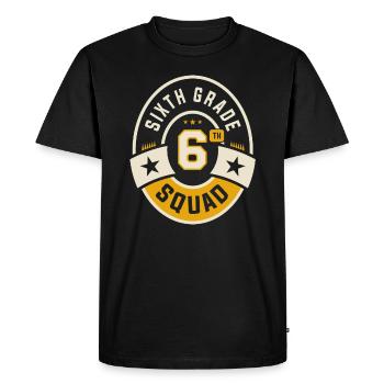 Sixth 6th Grade Squad Team Back To School - Men's Premium Organic T-Shirt - black - Front - Nico (187cm)