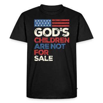 God's Children are Not for Sale - Men's Premium Organic T-Shirt - black - Front - Nico (187cm)