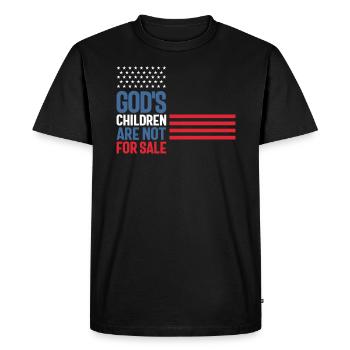 God's Children are Not for Sale - Men's Premium Organic T-Shirt - black - Front - Nico (187cm)