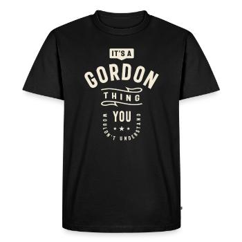 C’est un truc de Gordon, vous ne comprendriez pas - T-shirt Premium bio Homme - noir - Devant - Nico (187cm)