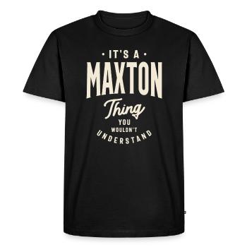 C’est un truc de Maxton, vous ne comprendriez pas - T-shirt Premium bio Homme - noir - Devant - Nico (187cm)