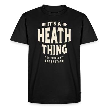 C’est une question de santé, vous ne comprendriez pas - T-shirt Premium bio Homme - noir - Devant - Nico (187cm)