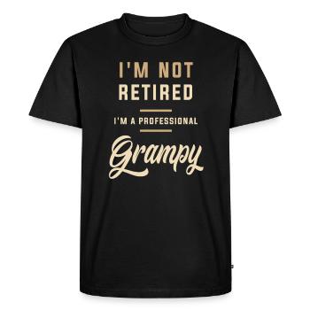I'm Not Retired I'm a Professional Grampy Design - Men's Premium Organic T-Shirt - black - Front - Nico (187cm)