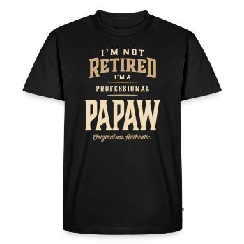 Je ne suis pas à la retraite Je suis un designer de papaw professionnel - T-shirt Premium bio Homme - noir - Devant - Nico (187cm)