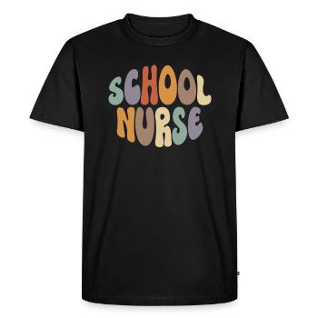 School Nurse Proud Career Profession - Men's Premium Organic T-Shirt - black - Front - Nico (187cm)