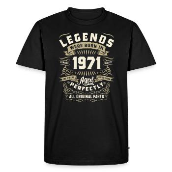52 ans cadeaux vintage 1971 52e anniversaire - T-shirt Premium bio Homme - noir - Devant - Nico (187cm)