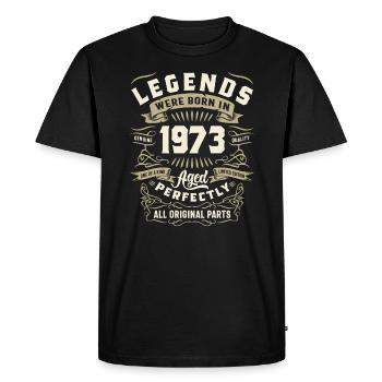 50 ans cadeaux vintage 1973 50e anniversaire - T-shirt Premium bio Homme - noir - Devant - Nico (187cm)