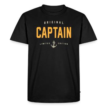 Original Captain Limited Edition - Men's Premium Organic T-Shirt - black - Front - Nico (187cm)