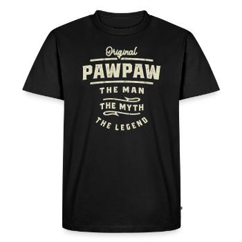 Papaye L’homme Le mythe La légende Drôle Grand-père - T-shirt Premium bio Homme - noir - Devant - Nico (187cm)