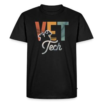Funny Vet Tech Art Men Women Veterinarian - Men's Premium Organic T-Shirt - black - Front - Nico (187cm)