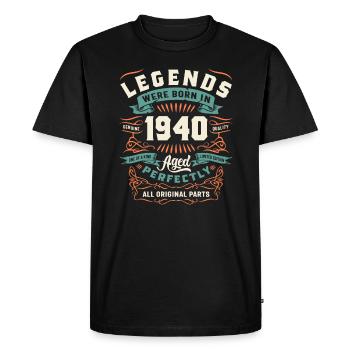 1940 84e anniversaire cadeaux 84 ans hommes femmes - T-shirt Premium bio Homme - noir - Devant - Nico (187cm)