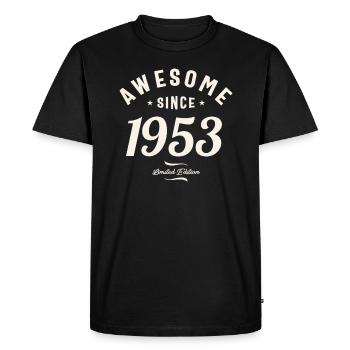 1953 71e anniversaire cadeaux 71 ans hommes femmes - T-shirt Premium bio Homme - noir - Devant - Nico (187cm)