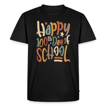 Happy 100th Day Of School 100 Days Smarter Teacher - Men's Premium Organic T-Shirt - black - Front - Nico (187cm)